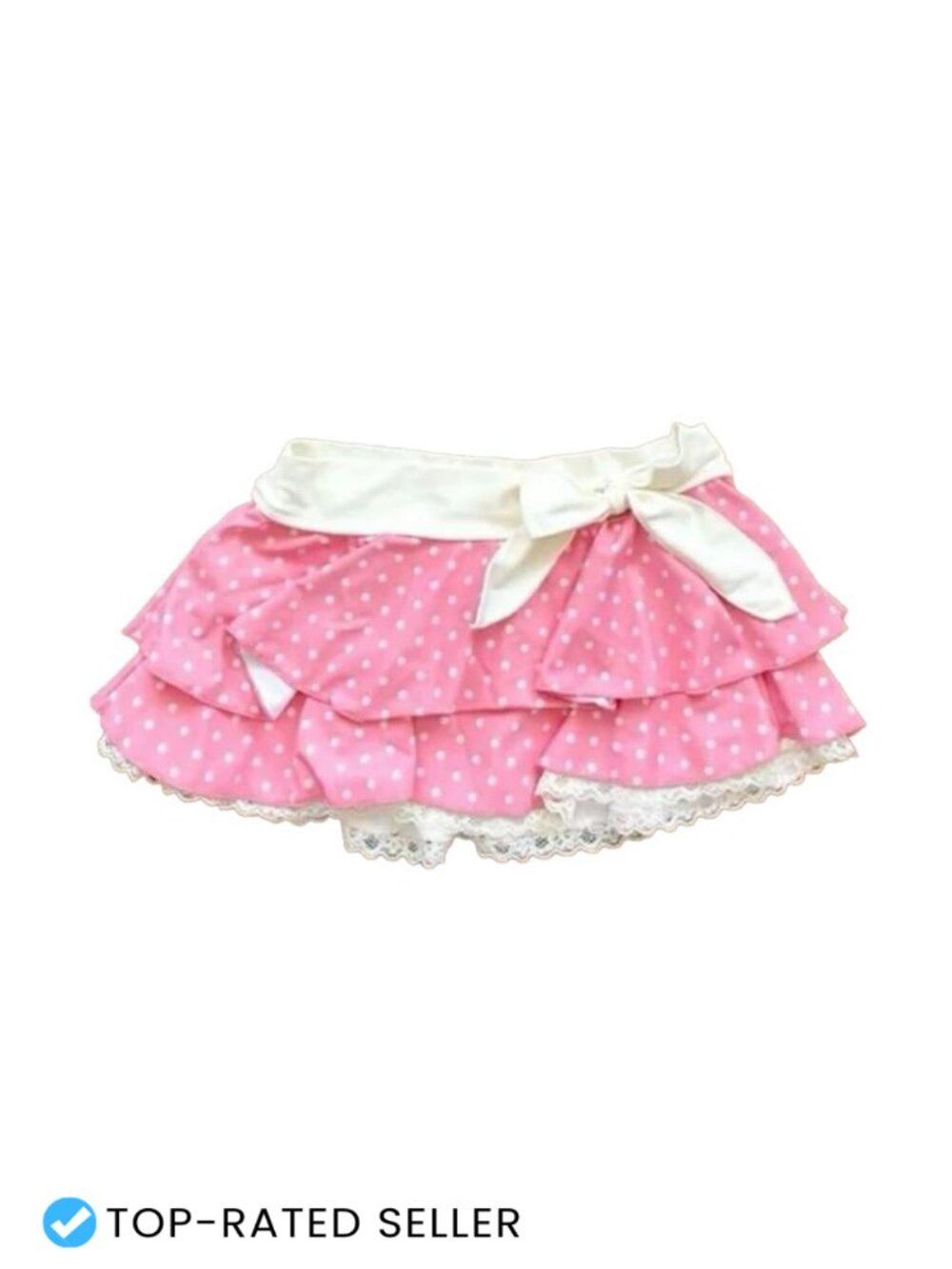 Y2K Kawaii Lolita Mini Skirt with Bow Tie Ruffles Pleated A-Line
